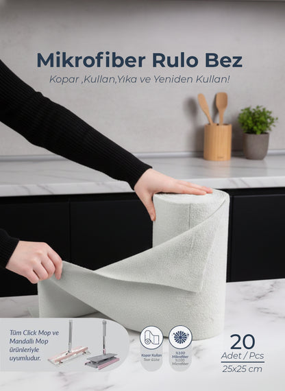 Siliyon Mikrofiber Rulo Bez