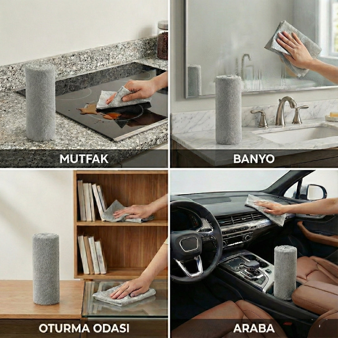 Siliyon Mikrofiber Rulo Bez