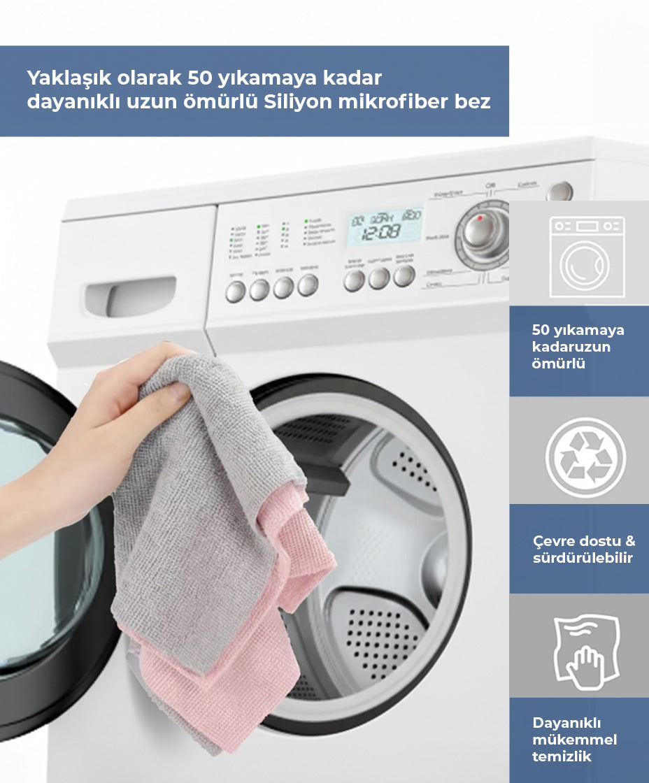 Siliyon Mikrofiber Rulo Bez